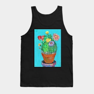 Flowers in a Vase, flowering Cactus Tank Top